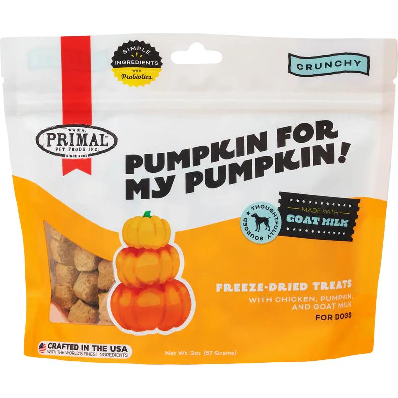 Primal Crunchy Treats Bocce's Bakery Pumpkin for My Pumpkin 